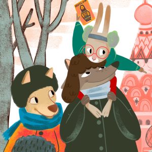 Famiglia viaggia in Russia